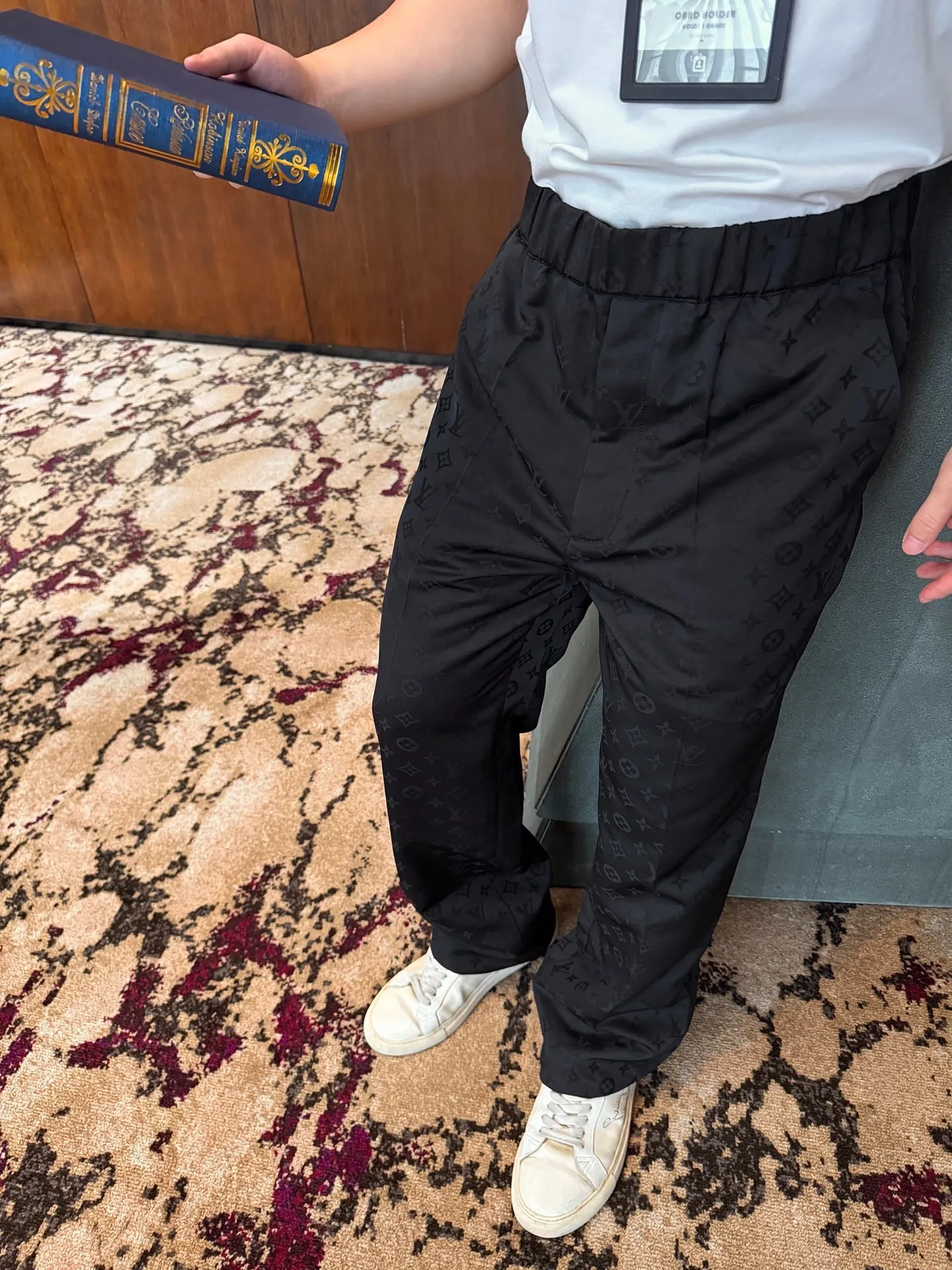 Louis Vuitton/Louis Vuitton all-over printed jacquard suit trousers